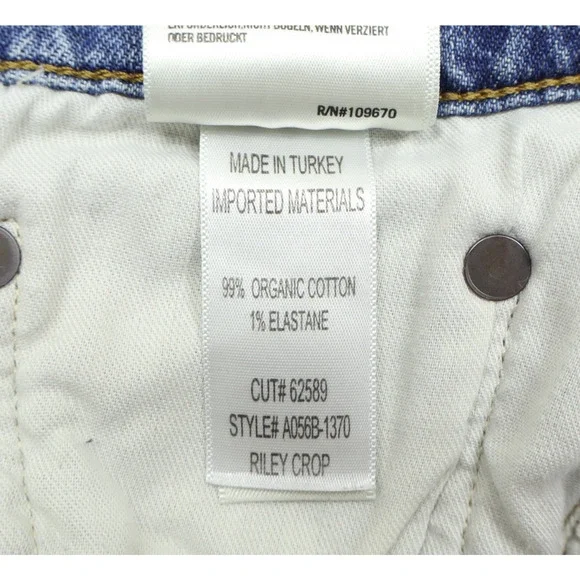 Agolde Women's Riley High Rise Straight Crop Jeans Style A056B 1370 Sz 29 - Picture 6 of 8